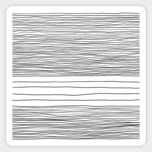 Monochrome black and white graphic stripe minimalist style Sticker